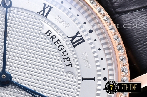 Breguet Classique 5177 White Guilloche Dial with Roman Numerals 18K Rose Gold