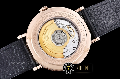 Breguet Classique 5177 White Guilloche Dial with Roman Numerals 18K Rose Gold