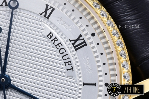 Breguet Classique 5177 White Guilloche Dial with Roman Numerals 18K Yellow Gold