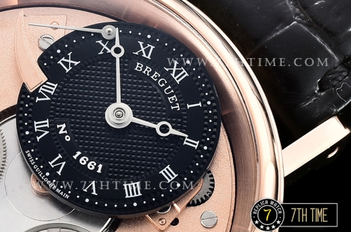 Breguet Tradition 7057BR Rose Gold Guilloche Skeletonal Dial with Roman Numerals 18K Rose Gold Thick Plated