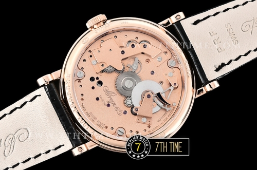 Breguet Tradition 7057BR Rose Gold Guilloche Skeletonal Dial with Roman Numerals 18K Rose Gold Thick Plated