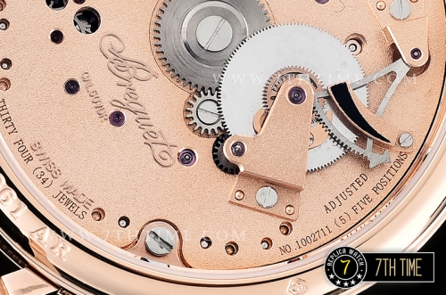 Breguet Tradition 7057BR Rose Gold Guilloche Skeletonal Dial with Roman Numerals 18K Rose Gold Thick Plated