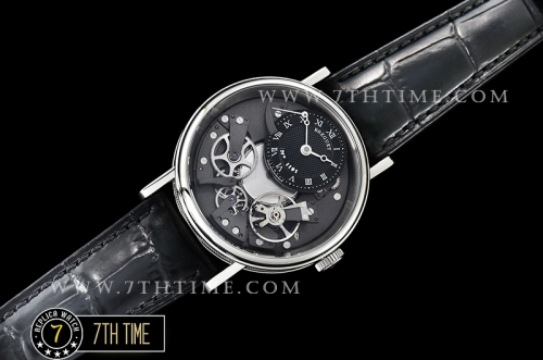 Breguet Tradition 7057BR Black Guilloche Skeletonal Dial with Roman Numerals Solid Stainless Steel 316L