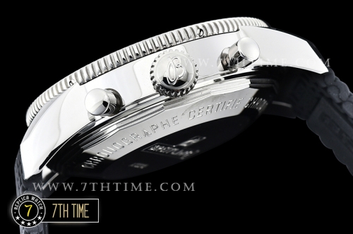 Breitling SuperOcean Heritage II Chrono White Dial with Stick Markers Black Ceramic Material Bezel Asia Valjoux 7750
