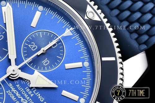 Breitling SuperOcean Heritage II Chrono Blue Ceramic Bezel  Blue Dial with Stick Markers