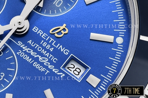 Breitling SuperOcean Heritage II Chrono Blue Ceramic Bezel  Blue Dial with Stick Markers