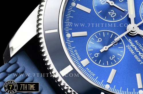 Breitling SuperOcean Heritage II Chrono Blue Ceramic Bezel  Blue Dial with Stick Markers