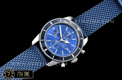 Breitling SuperOcean Heritage II Chrono Blue Ceramic Bezel  Blue Dial with Stick Markers