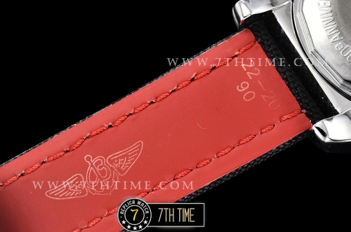 Breitling Chronomat Airborne White Dial with Black Subdials & Stick Markers Nylon Clad Leather Strap