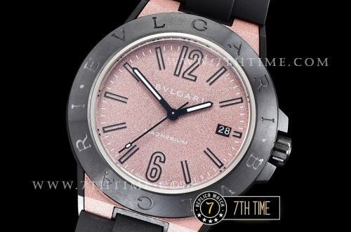Bvlgari Diagono Magnesium Ceramic Bezel Special Bronze "Motorlac" Coated Dial with Numerals & Stick Markers