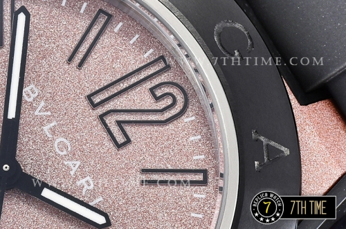 Bvlgari Diagono Magnesium Ceramic Bezel Special Bronze "Motorlac" Coated Dial with Numerals & Stick Markers