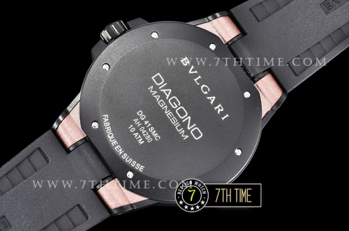Bvlgari Diagono Magnesium Ceramic Bezel Special Bronze "Motorlac" Coated Dial with Numerals & Stick Markers