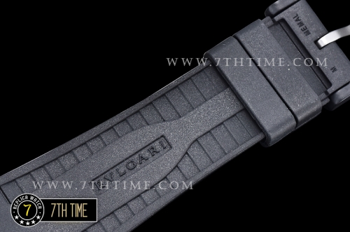 Bvlgari Diagono Magnesium Ceramic Bezel Special Gray Silver "Motorlac" Coated Dial with Numerals & Stick Markers