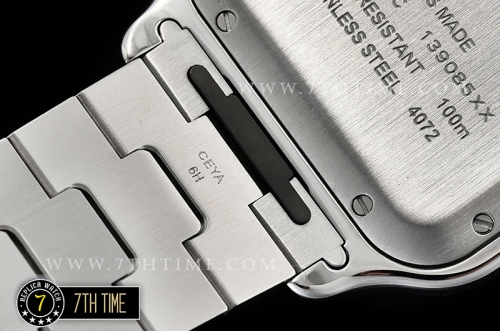 Cartier Santos Limited Blue Sunburst Dial with Silver Roman Numeral Markers Solid Stainless Steel