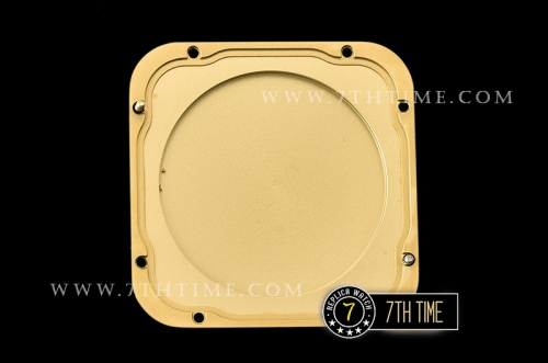 Cartier Santos White Dial with Black Roman Numeral Markers 18K Yellow Gold Thick Plated Case and Bracelet