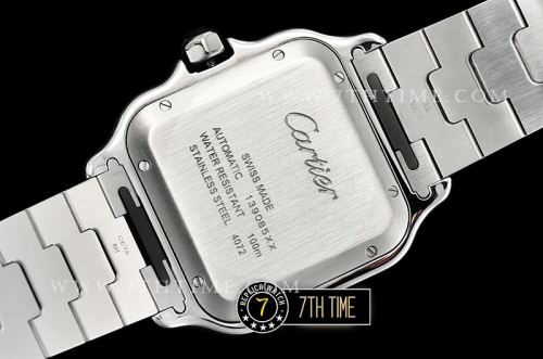 Cartier Santos White Dial with Black Roman Numeral Markers Two Tone 18K Yellow Gold Thick Plated Case and Bracelet