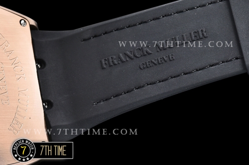 Franck Muller Vanguard V45 Series Black Textured Dial with Lume Numeral Markers 18K Rose Gold Thick Plated Bezel And Case