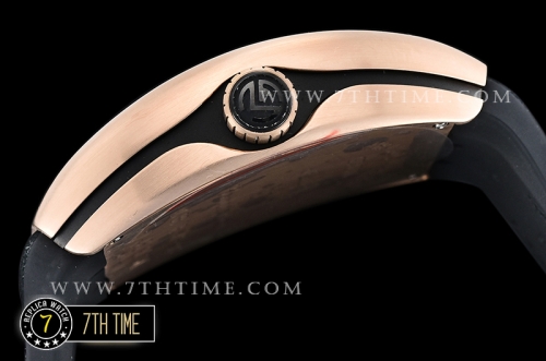 Franck Muller Vanguard V45 Series  Silver Grey Textured Dial with Lume Numeral Markers 18K Rose Gold Thick Plated Bezel And Case