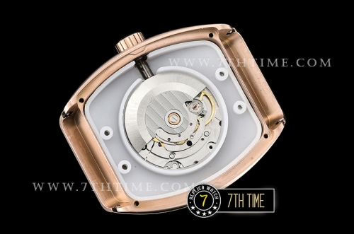 Franck Muller Vanguard V45 Series  Silver Grey Textured Dial with Lume Numeral Markers 18K Rose Gold Thick Plated Bezel And Case