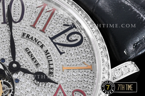 Frank Muller Ronde Color Dreams Tourbillon Diamonds Full Diamond Paved Dial with Colored Numerals