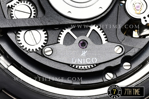 Hublot Big Bang Unico Sapphire Skeletonal Dial with Numeral Markers & Black Rehaut Baguette Rainbow Colored Gems Bezel