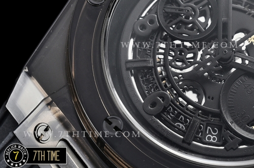 Hublot Big Bang Unico Sapphire Skeletonal Dial with Numeral Markers & Black Rehaut High Quality Plastics Transparent Bezel