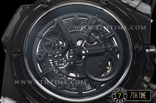Hublot Big Bang Unico Sapphire Skeletonal Dial with Numeral Markers & Black Rehaut High Quality Plastics Transparent Bezel