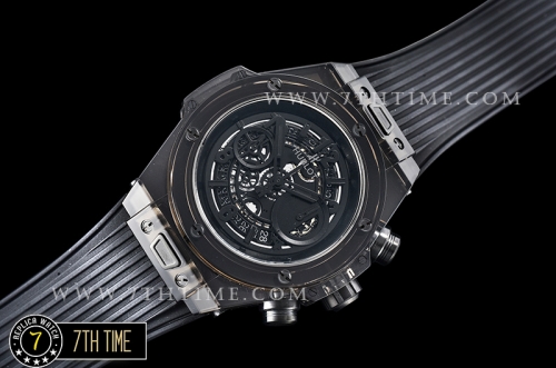 Hublot Big Bang Unico Sapphire Skeletonal Dial with Numeral Markers & Black Rehaut High Quality Plastics Transparent Bezel