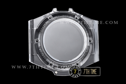 Hublot Big Bang Unico Sapphire Plastics Transparent Case Kit  Baguette Rainbow Colored Gems Bezel Skeletonal Dial with Numeral Markers