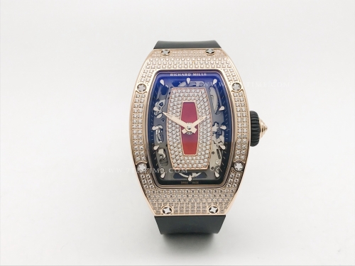 RM07-01 Crested Diam RG/RU Blk/Red Skele ZF CRMA2