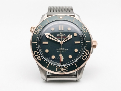 Seamaster 300m 210.90.42.20.10.001 Bronze Gold TI/TI Green VSF A8806