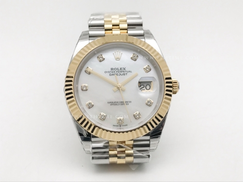 DJ2 41mm 126333 Jub Flt 904L YG/SS MOP/Dia EWE A3235