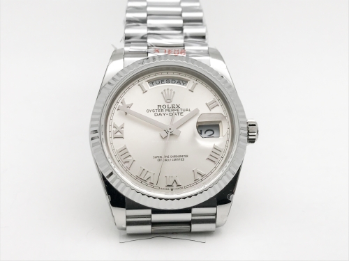 DayDate 36mm Wt 904L Flt SS/SS Silv/Rm QF VR3255