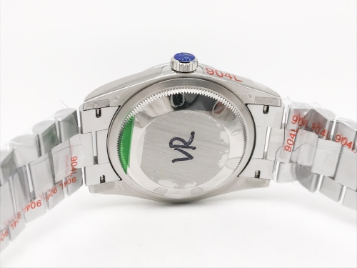 DayDate 36mm Wt 904L Flt SS/SS Blue/Rm QF VR3255