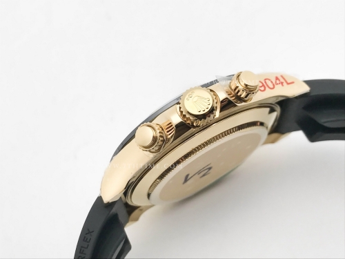 Daytona 116518 904L YG/RU White/Stk QF V3 SH4130