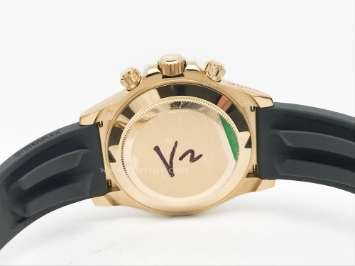 Daytona 116518 904L YG/RU Blk/Stk QF V3 SH4130