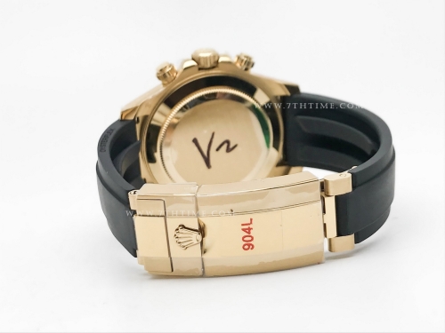 Daytona 116518 904L YG/RU Blk/Stk QF V3 SH4130