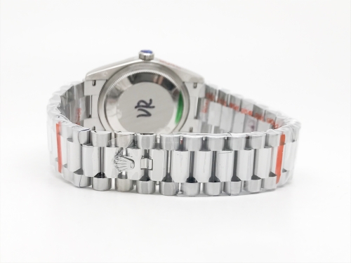 DayDate 36mm Wt 904L Flt SS/SS Blue/Stk QF VR3255