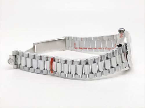 DayDate 36mm Wt 904L Flt SS/SS Silv/Dia QF VR3255