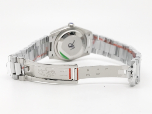 DayDate 36mm Wt 904L Flt SS/SS Silv/Stk QF VR3255