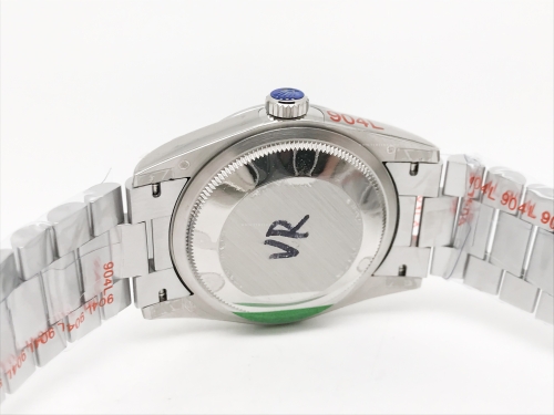 DayDate 36mm Wt 904L Flt SS/SS Silv/Dia QF VR3255