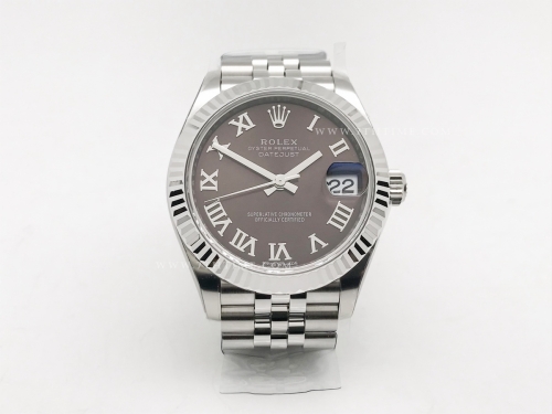 DateJust 278274 Midsize 31mm Jub Flt SS/SS B.Gry/Rm THB A2671