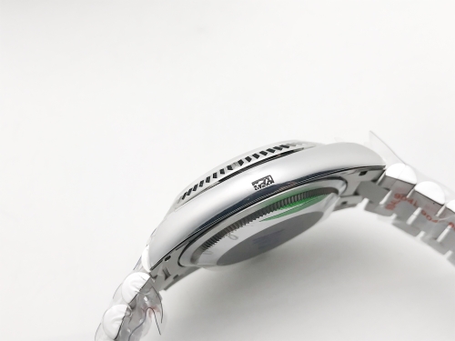 DayDate 36mm Wt 904L Flt SS/SS Blue/Dia QF VR3255