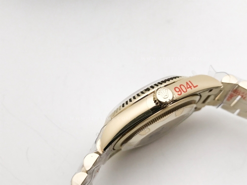 DayDate 36mm Wt 904L Flt YG/YG Silv/Rm QF VR3255