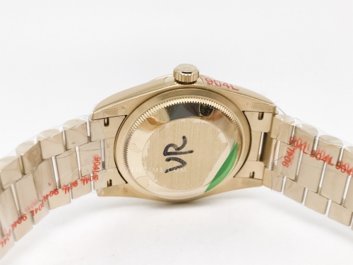 DayDate 36mm Wt 904L Flt YG/YG Silv/Rm QF VR3255