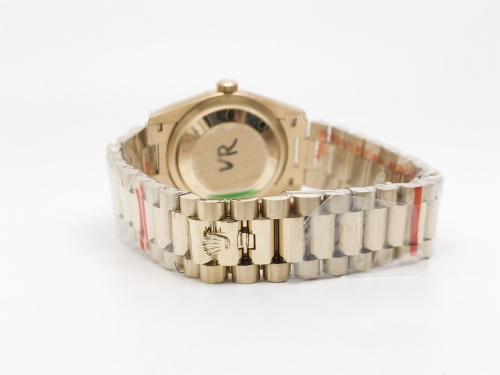 DayDate 36mm Wt 904L Flt YG/YG Grey/Rm QF VR3255