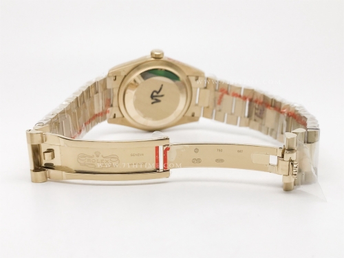 DayDate 36mm Wt 904L Flt YG/YG G-Grn/Rm/Stk QF VR3255