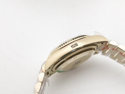 DayDate 36mm Wt 904L Flt YG/YG Silv/Stk QF VR3255