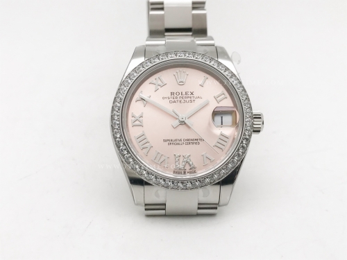 DateJust 278274 Midsize 31mm Oys Dia SS/SS Pink/Rmn/Dia THB A2671