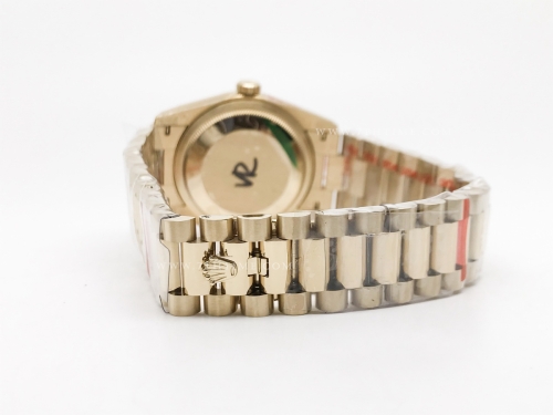 DayDate 36mm Wt 904L Flt YG/YG Gold/Stk QF VR3255